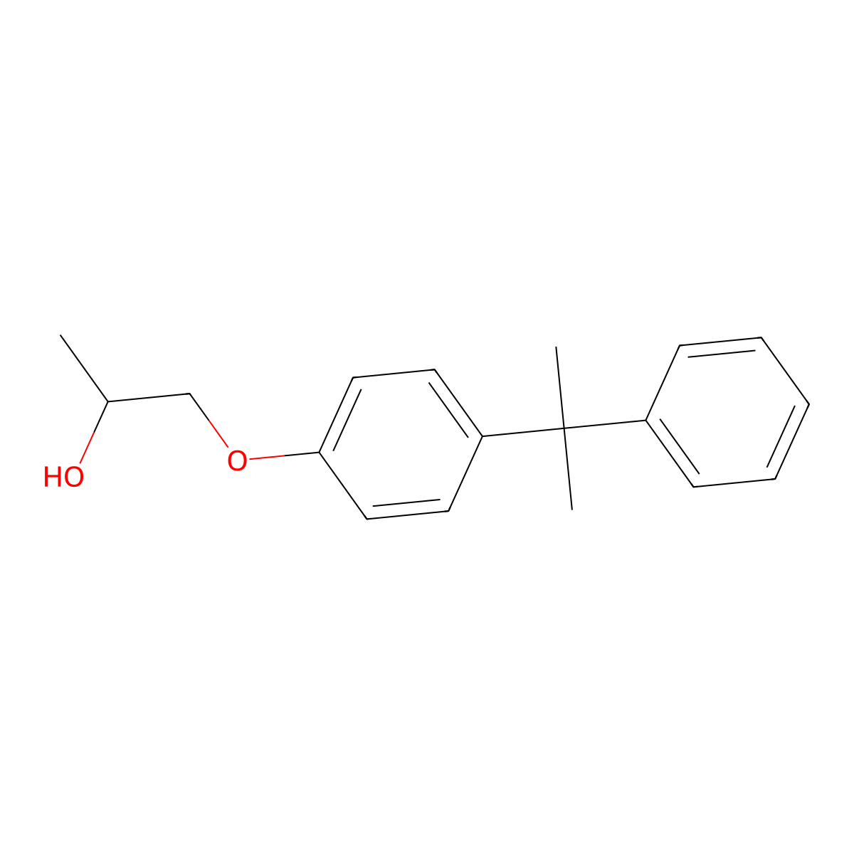 1-(p-(alpha,alpha-Dimethylbenzyl)phenoxy)propan-2-ol molecular structure, CAS 56949-68-9