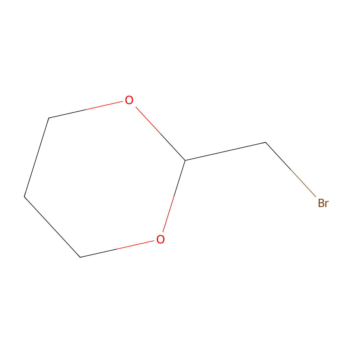 2-Bromomethyl-1,3-dioxane molecular structure, CAS 5695-63-6
