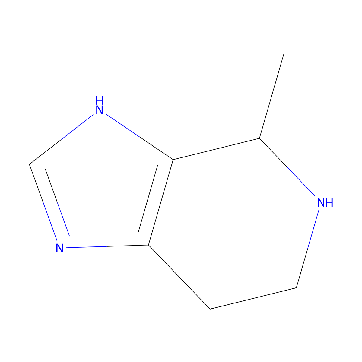 4-methyl-4,5,6,7-tetrahydro-1H-imidazo[4,5-c]pyridine molecular structure, CAS 56952-17-1