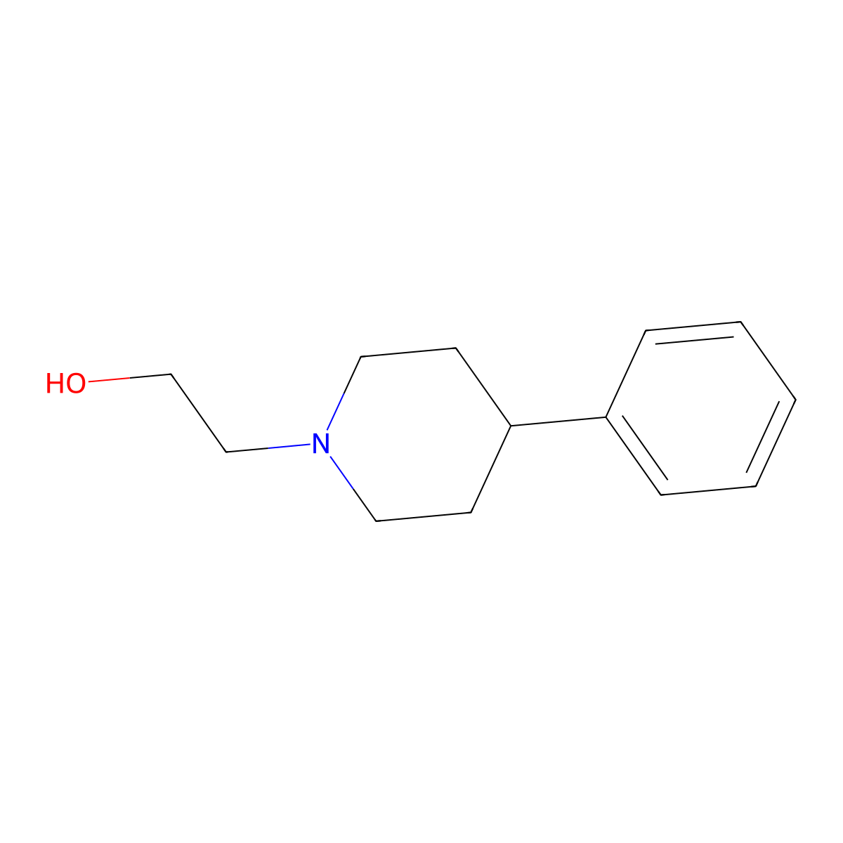 2-(4-Phenylpiperidin-1-yl)ethanol molecular structure, CAS 56953-33-4
