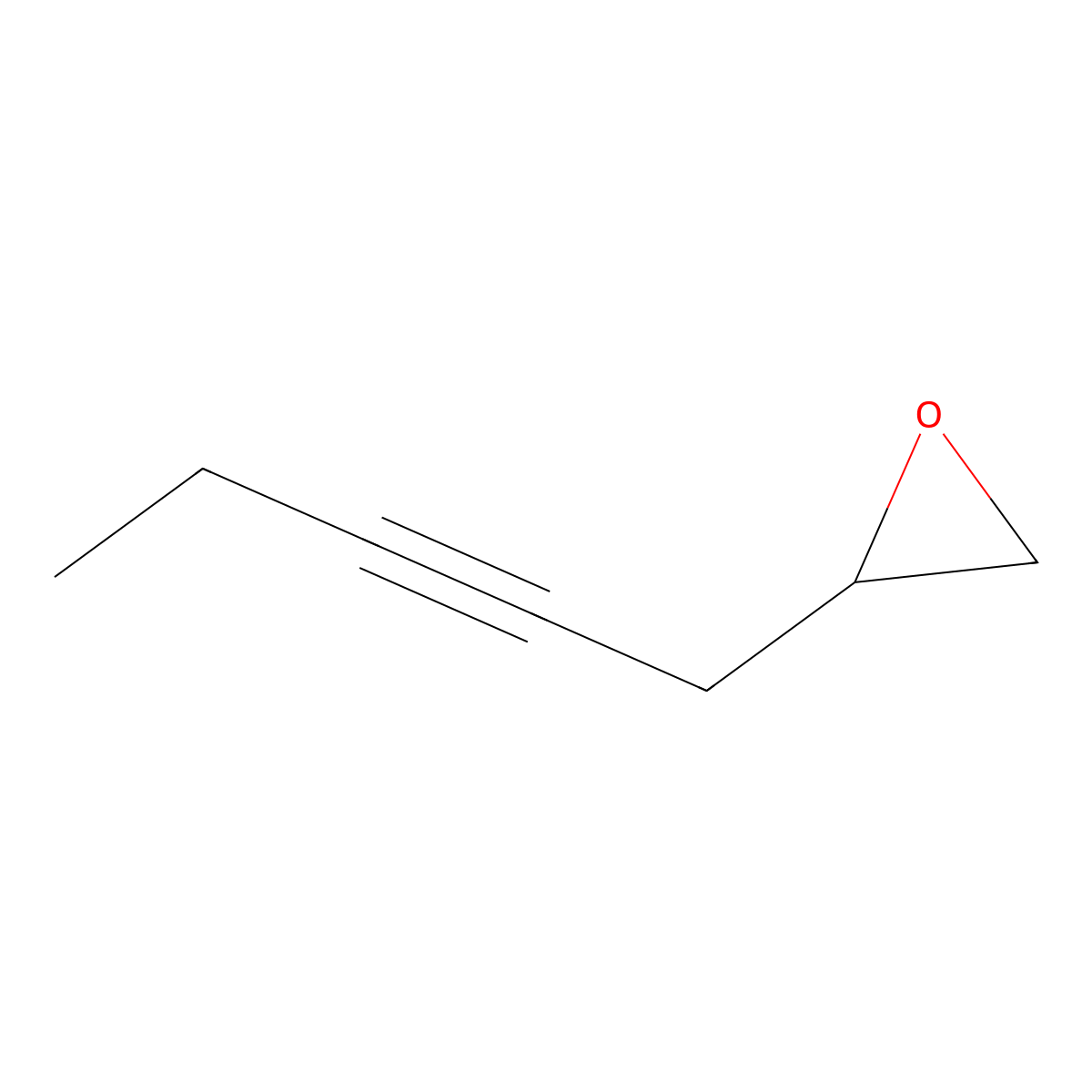Pent-2-ynyloxirane molecular structure, CAS 56956-21-9