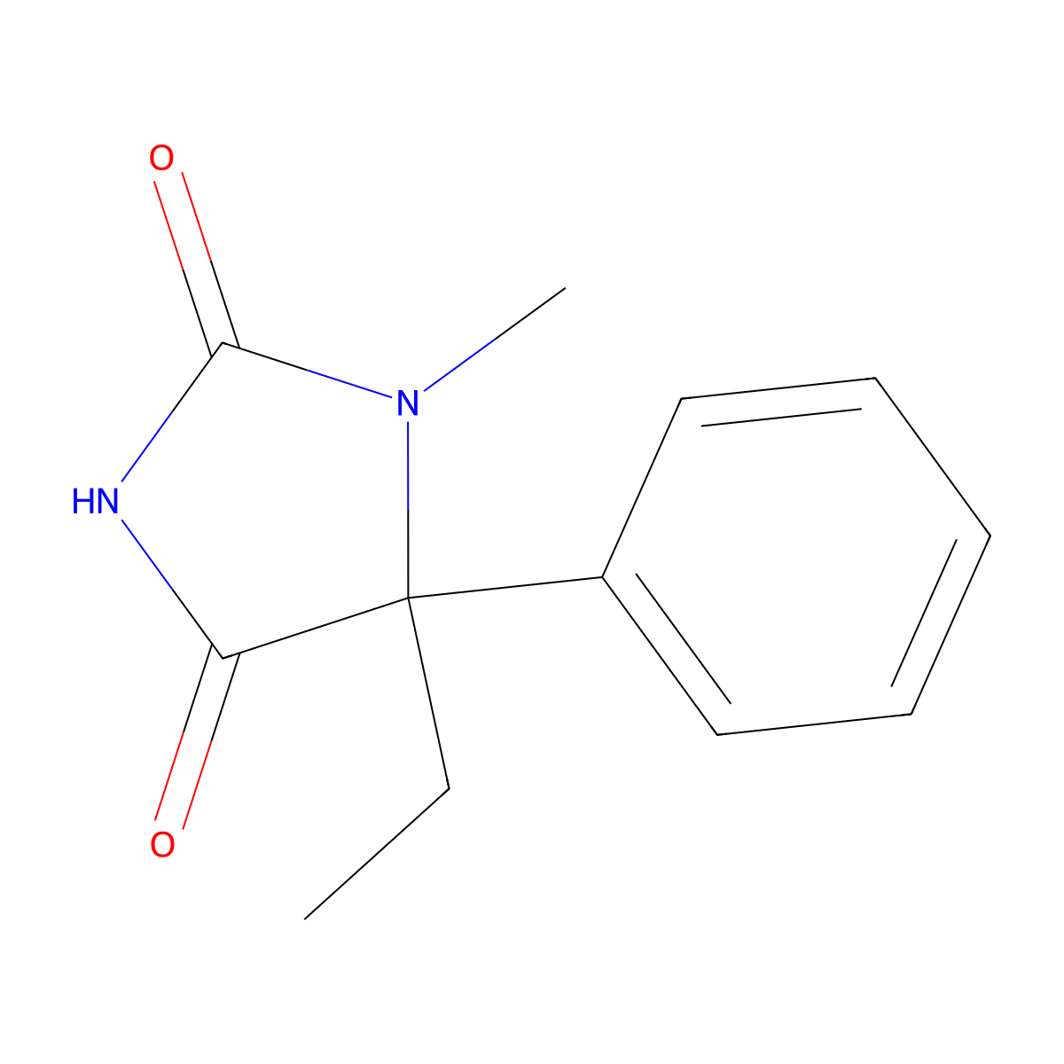 Methetoin molecular structure, CAS 5696-06-0