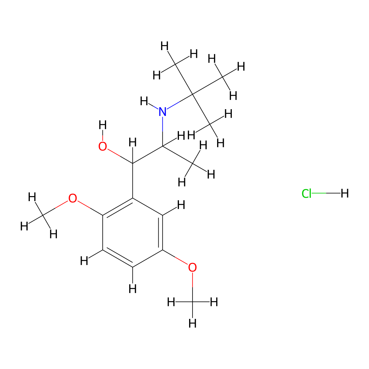 Butoxamine Hydrochloride molecular structure, CAS 5696-15-1