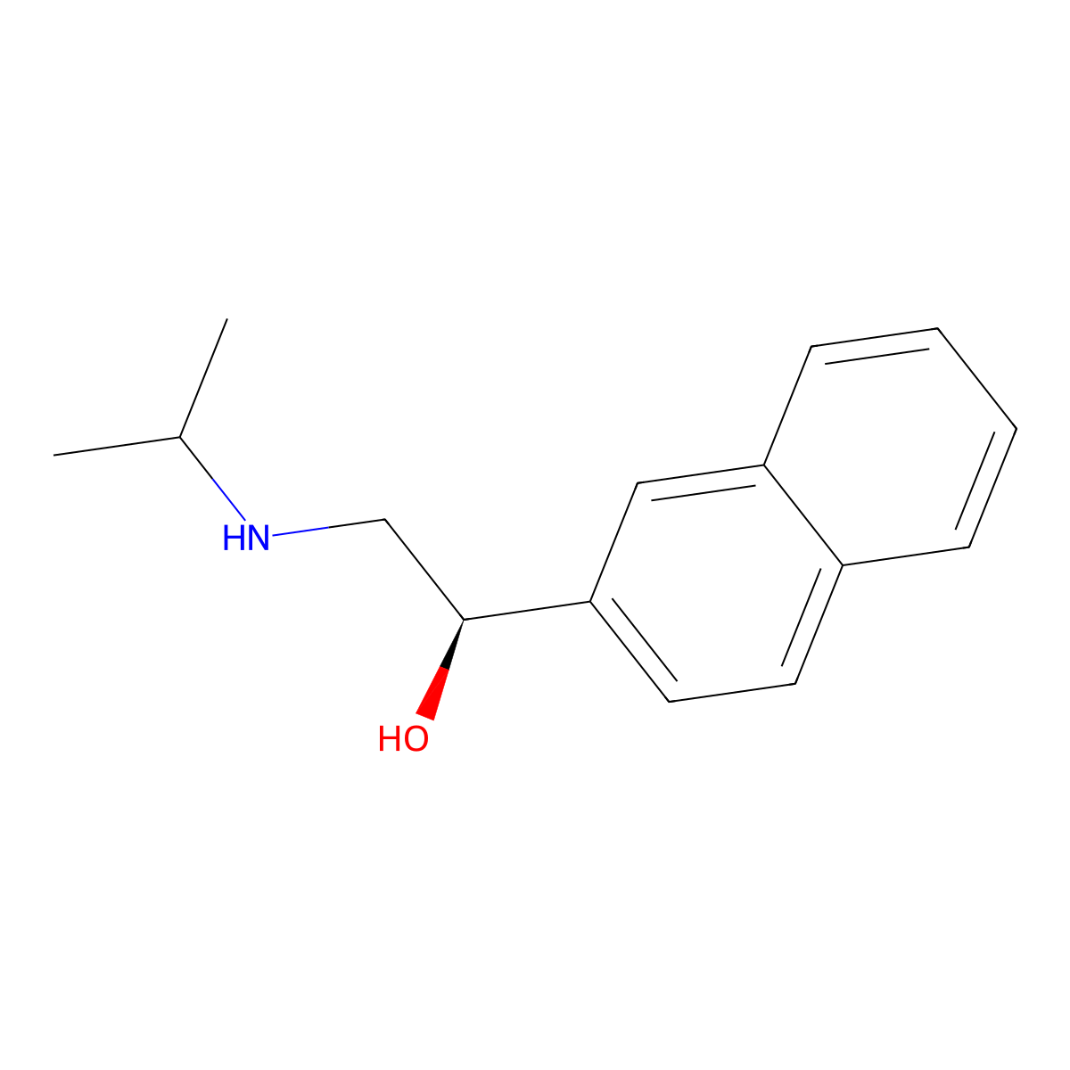 Pronetalol, (R)- molecular structure, CAS 5696-91-3