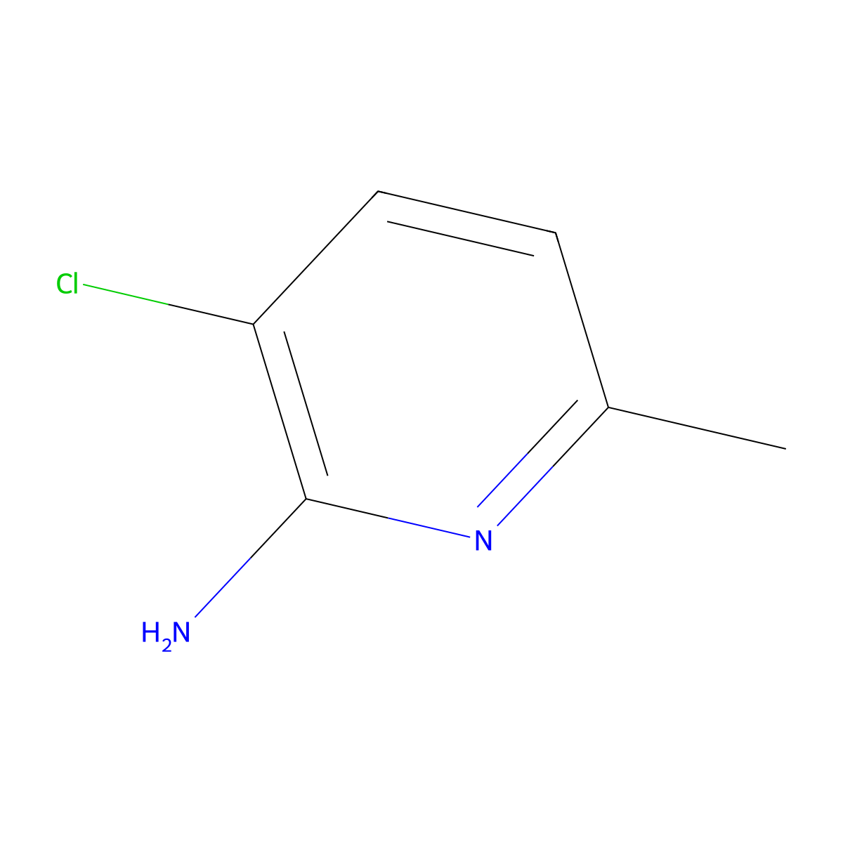 3-Chloro-6-methylpyridin-2-amine molecular structure, CAS 56960-77-1