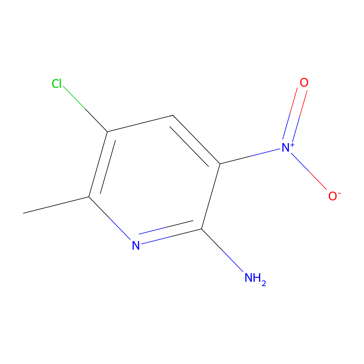 5-Chloro-6-methyl-3-nitropyridin-2-amine molecular structure, CAS 56960-82-8