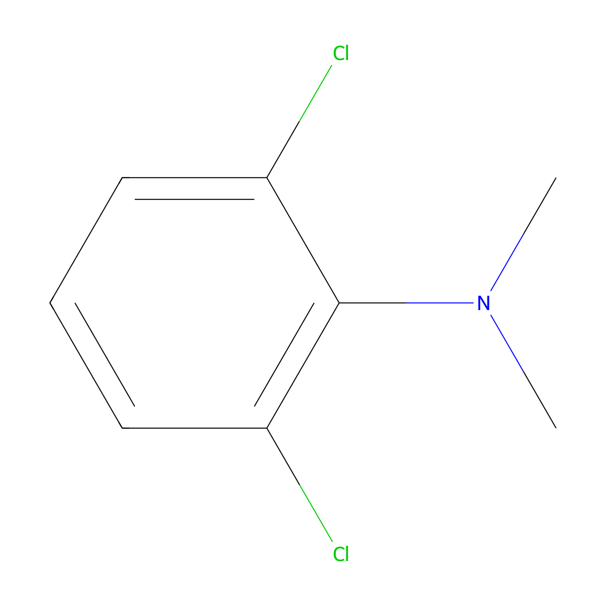 2,6-Dichloro-N,N-dimethylaniline molecular structure, CAS 56961-05-8