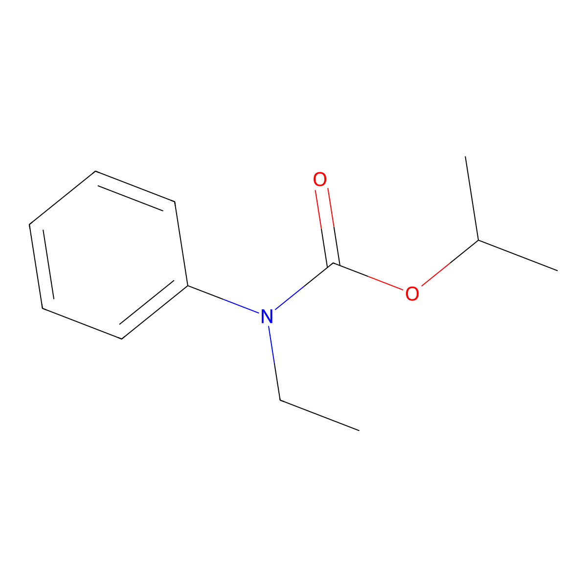 Carbanilic acid, N-ethyl-isopropyl ester molecular structure, CAS 56961-11-6