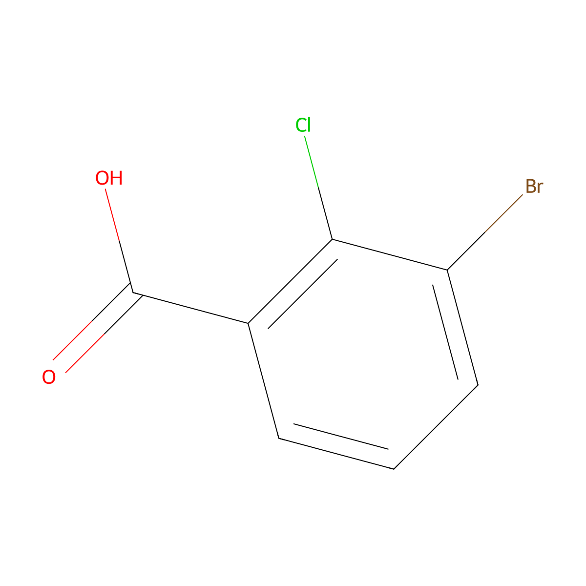 3-Bromo-2-chlorobenzoic acid molecular structure, CAS 56961-27-4