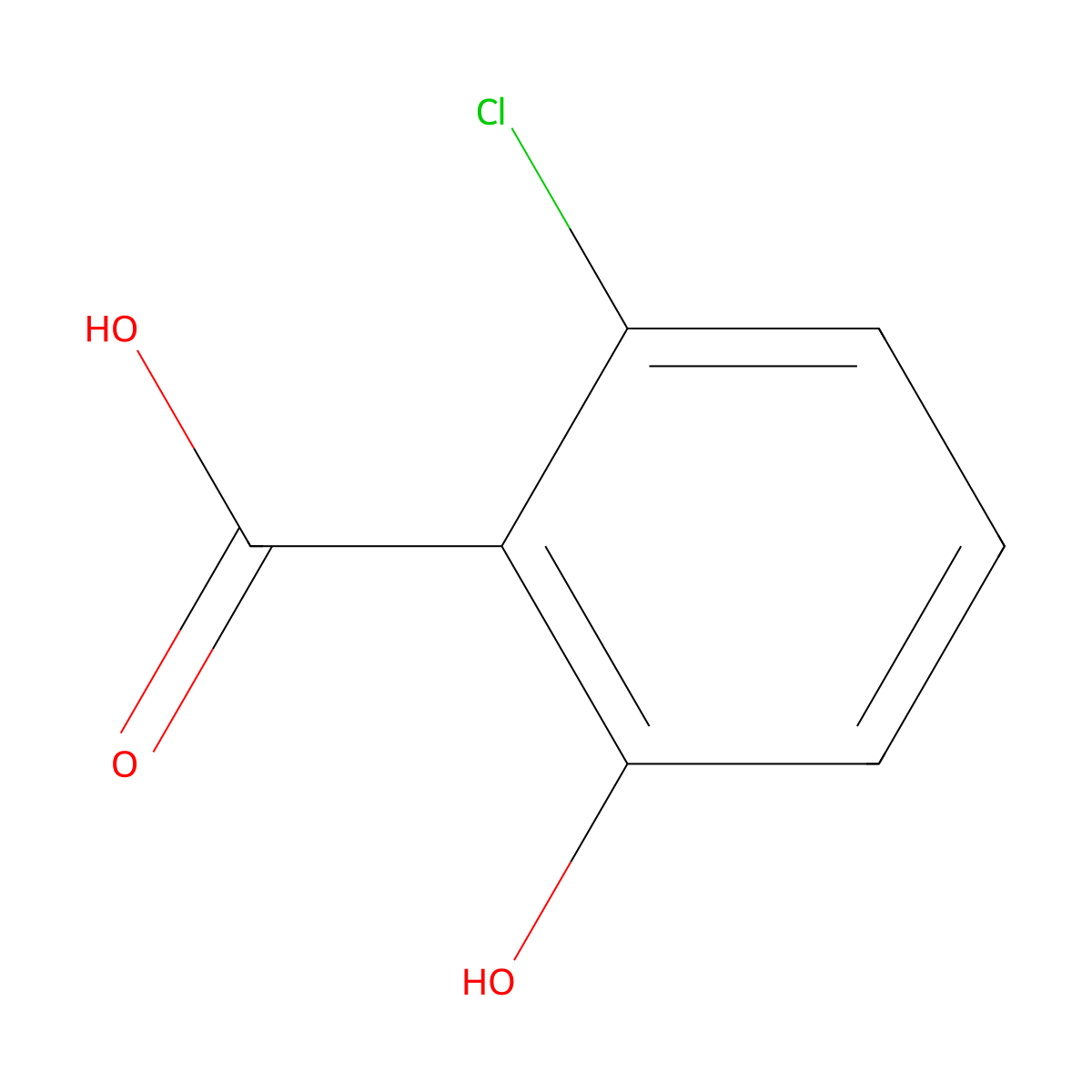 2-Chloro-6-hydroxybenzoic acid molecular structure, CAS 56961-31-0