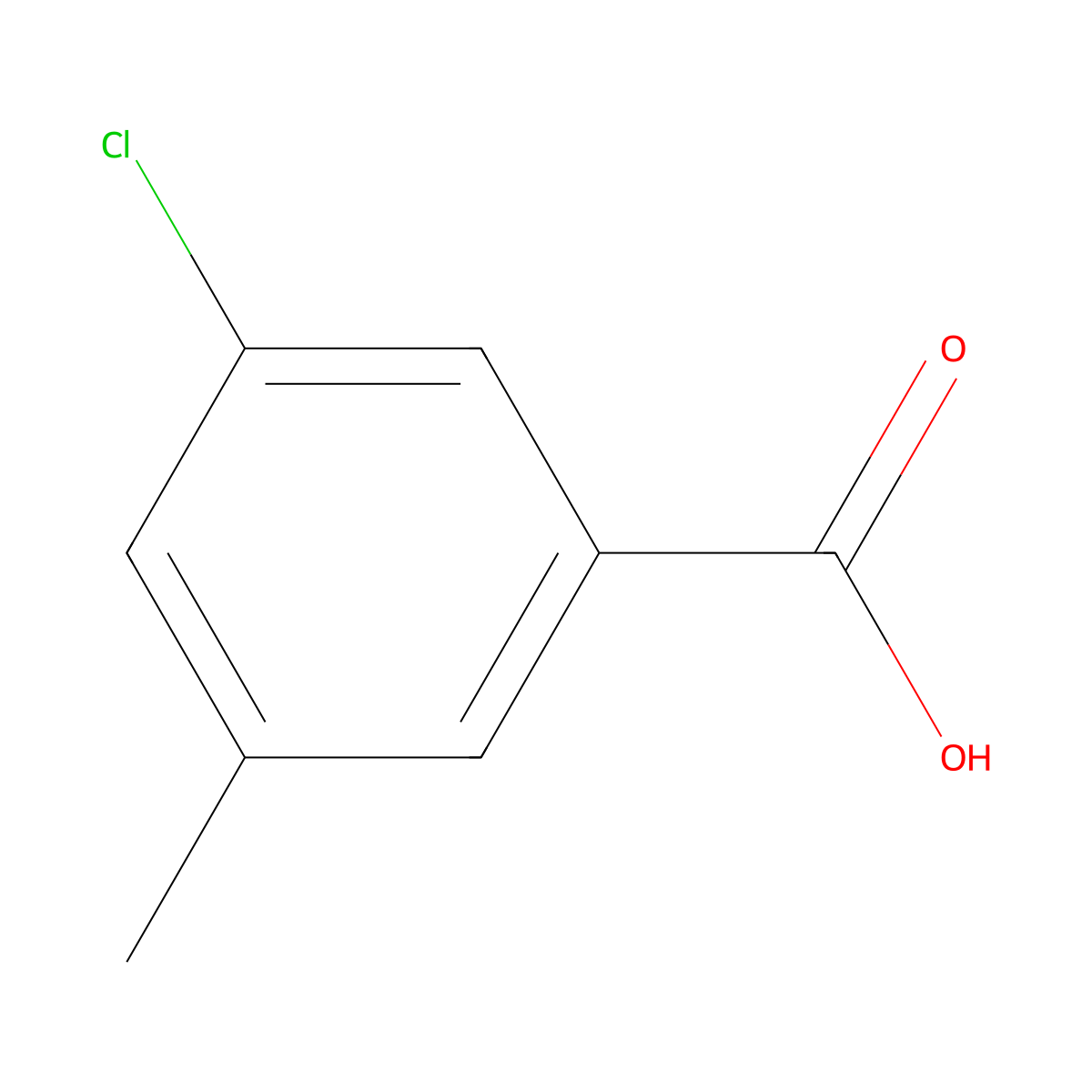 3-Chloro-5-methylbenzoic acid molecular structure, CAS 56961-33-2