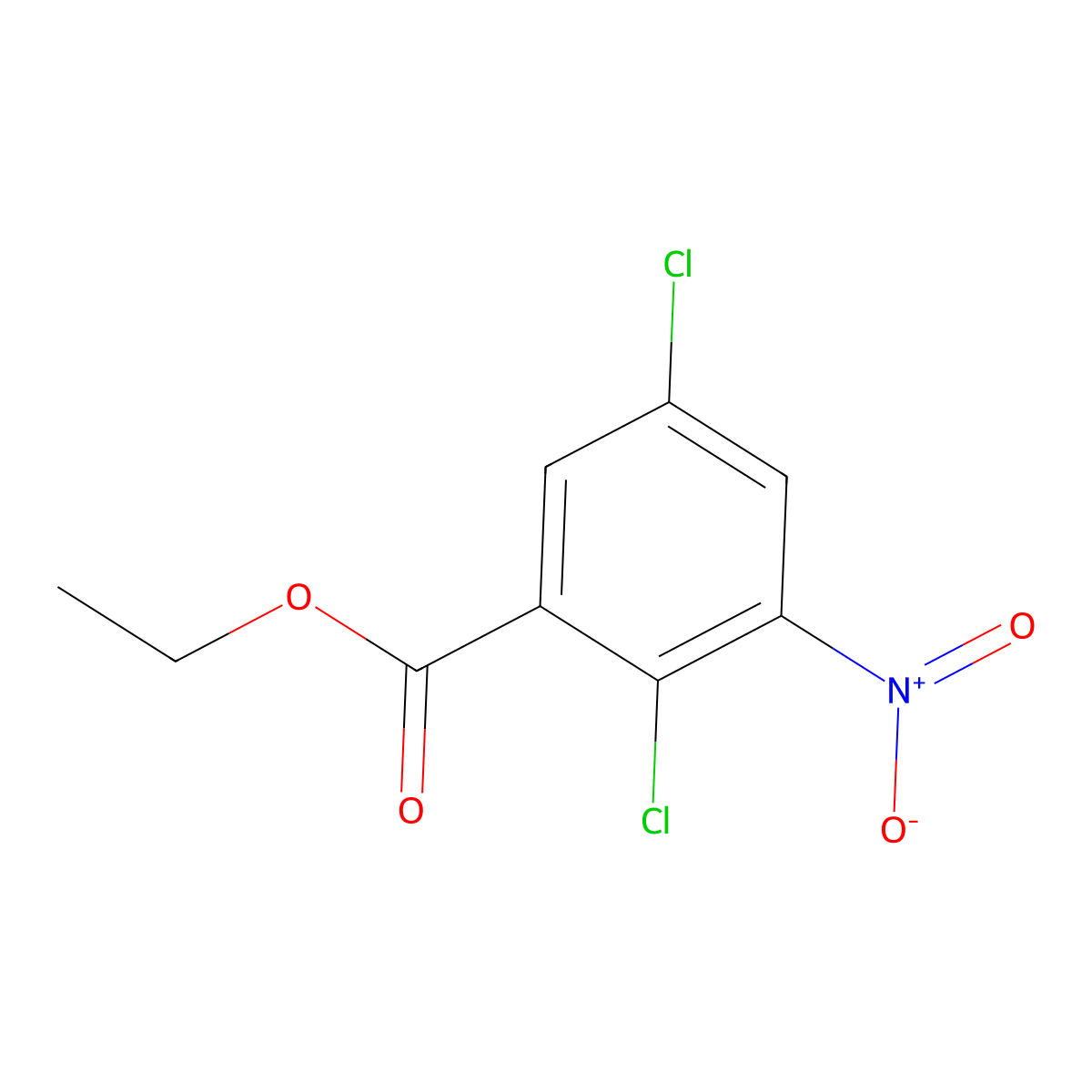 Ethyl 2,5-dichloro-3-nitrobenzoate molecular structure, CAS 56961-51-4