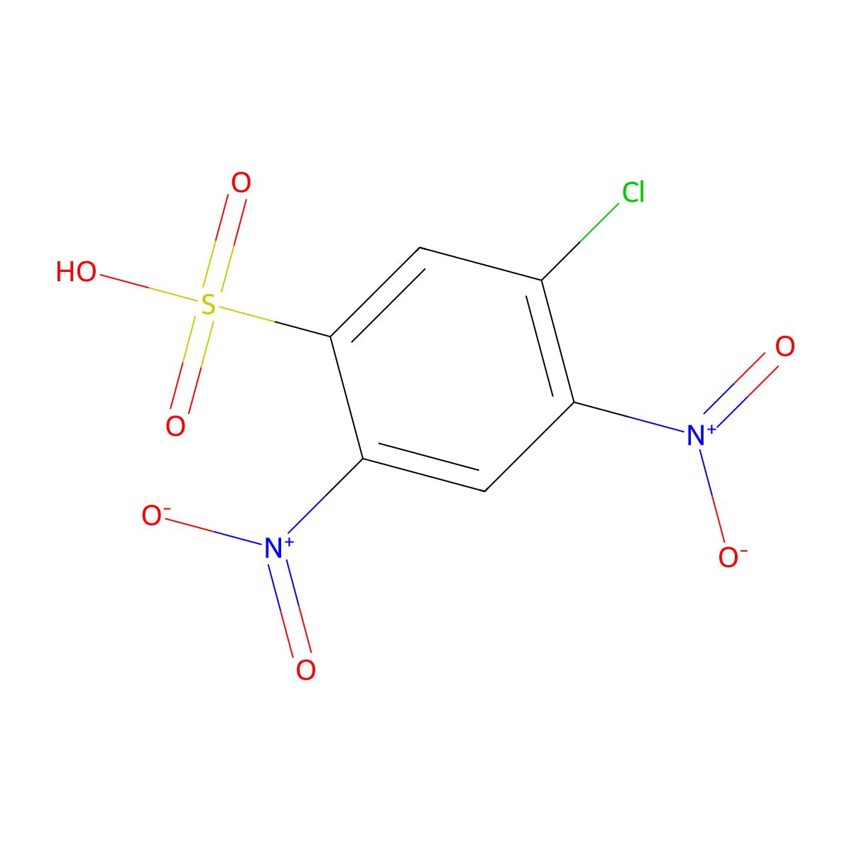 Benzenesulfonic acid, 5-chloro-2,4-dinitro- molecular structure, CAS 56961-56-9