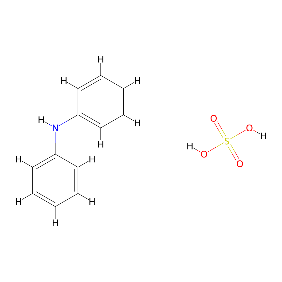Diphenylamine sulfate molecular structure, CAS 56961-69-4