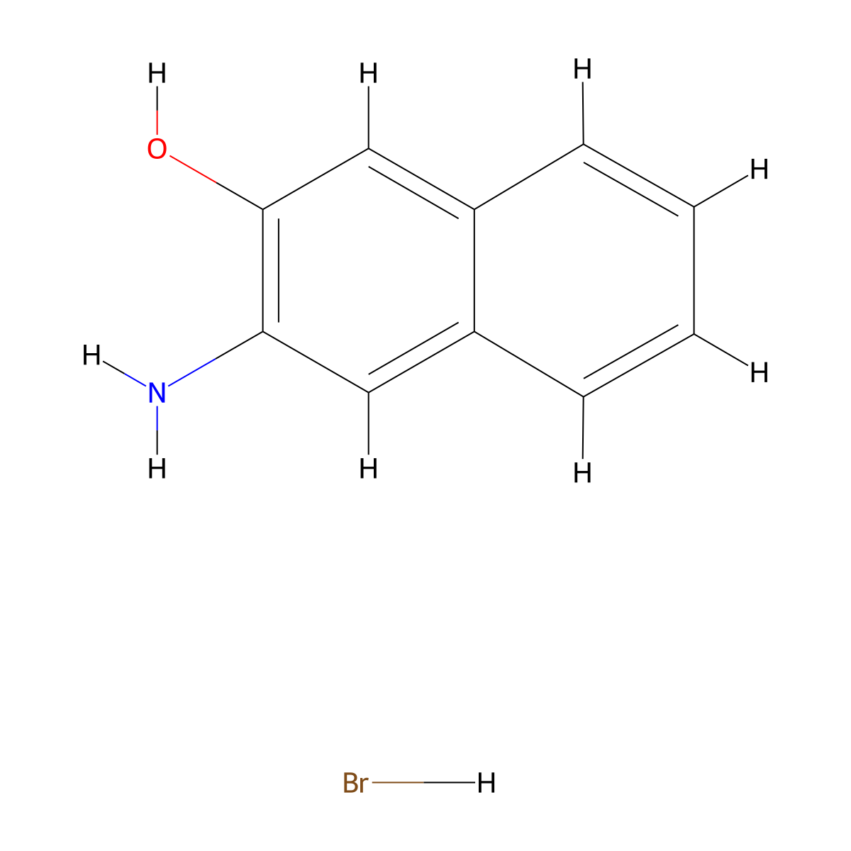3-Aminonaphthalen-2-ol hydrobromide molecular structure, CAS 56961-70-7