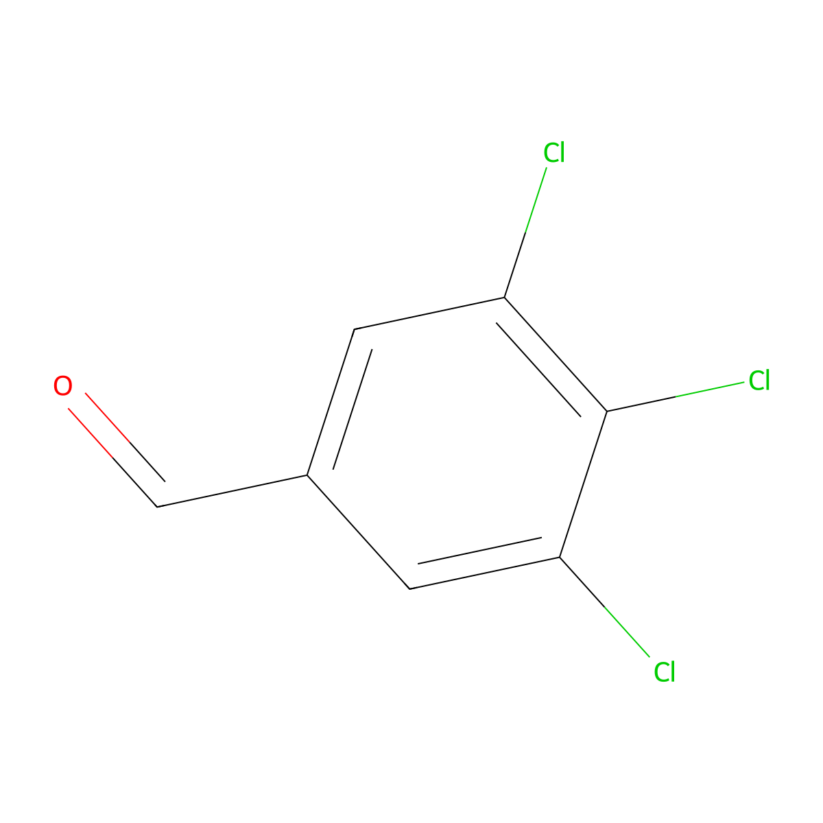 3,4,5-Trichlorobenzaldehyde molecular structure, CAS 56961-76-3