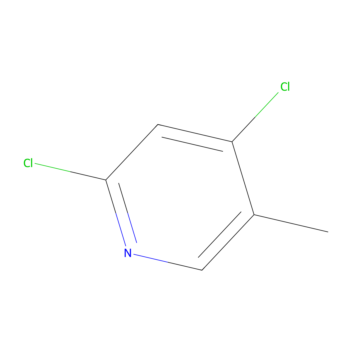 2,4-Dichloro-5-methylpyridine molecular structure, CAS 56961-78-5