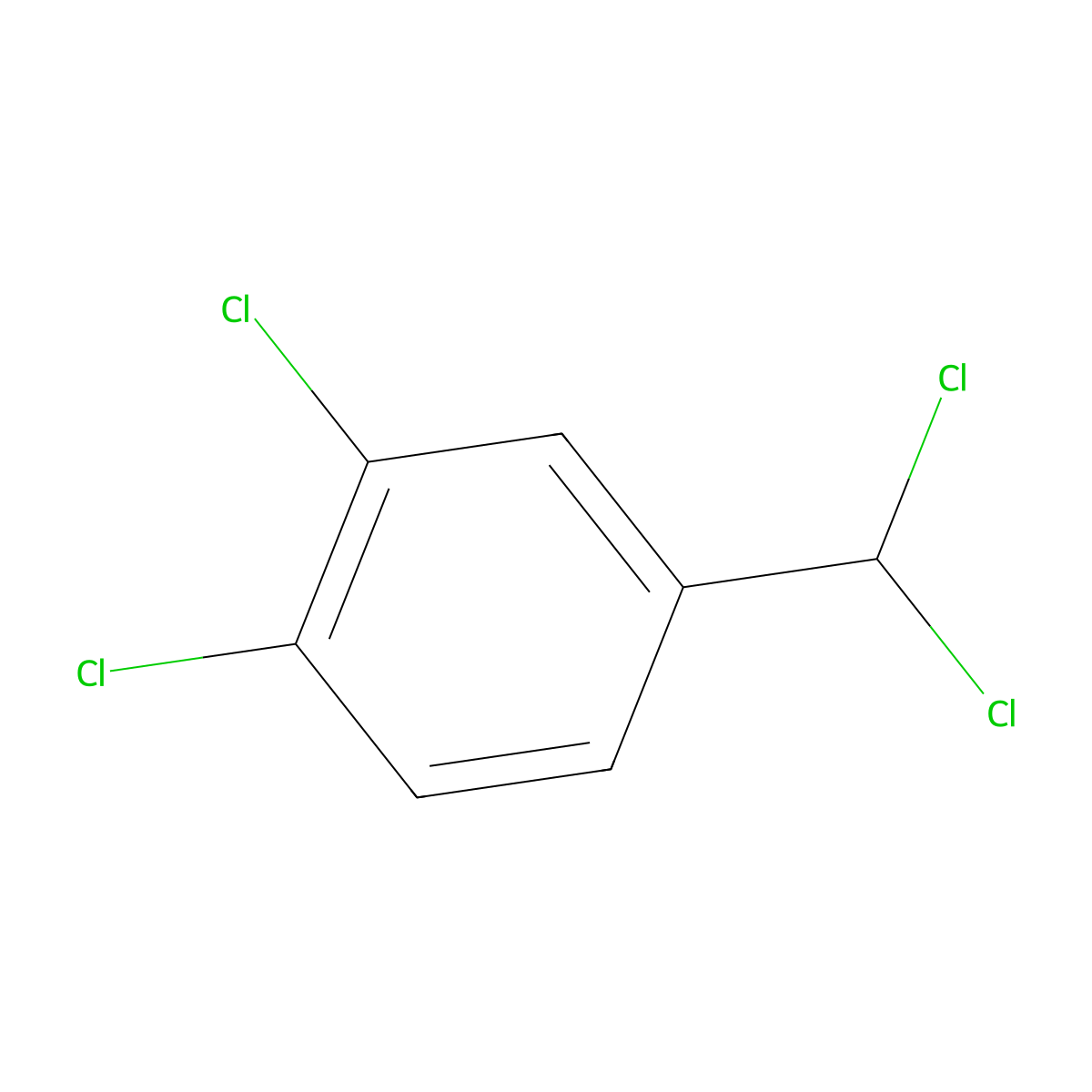 Benzene, 1,2-dichloro-4-(dichloromethyl)- molecular structure, CAS 56961-84-3