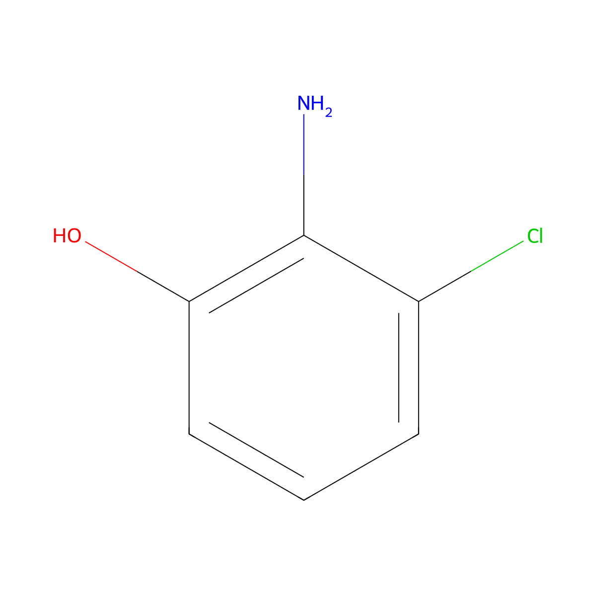2-Amino-3-chlorophenol molecular structure, CAS 56962-00-6