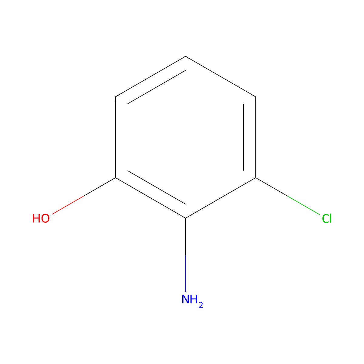 2-Amino-3-chlorophenol molecular structure, CAS 56962-00-6