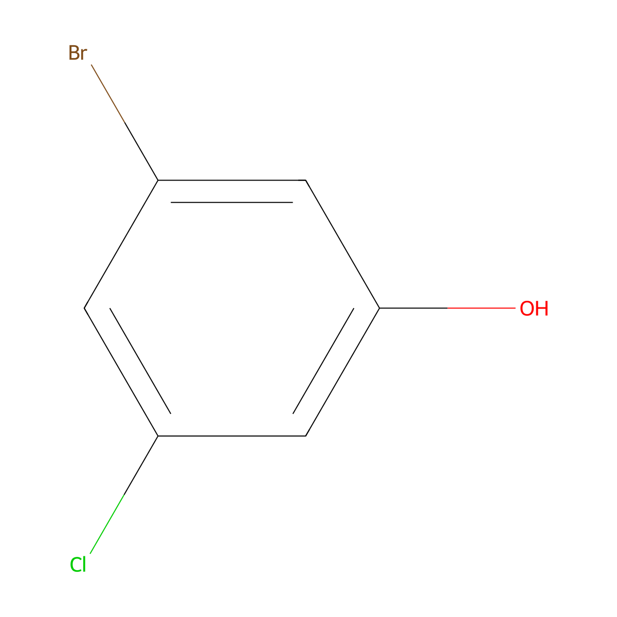 3-Bromo-5-chlorophenol molecular structure, CAS 56962-04-0