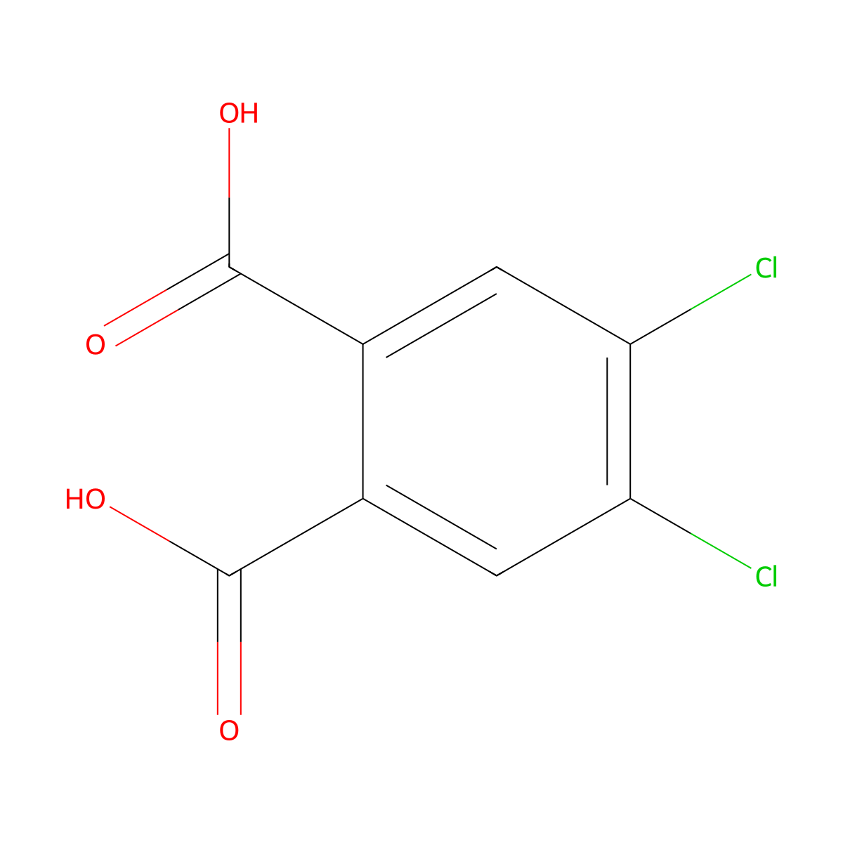 4,5-Dichlorophthalic acid molecular structure, CAS 56962-08-4