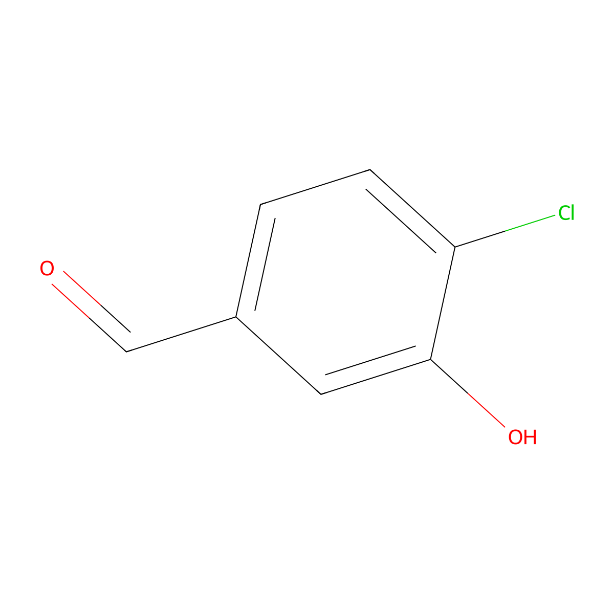 4-Chloro-3-hydroxybenzaldehyde molecular structure, CAS 56962-12-0