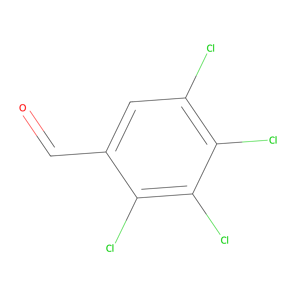 2,3,4,5-Tetrachlorobenzaldehyde molecular structure, CAS 56962-16-4
