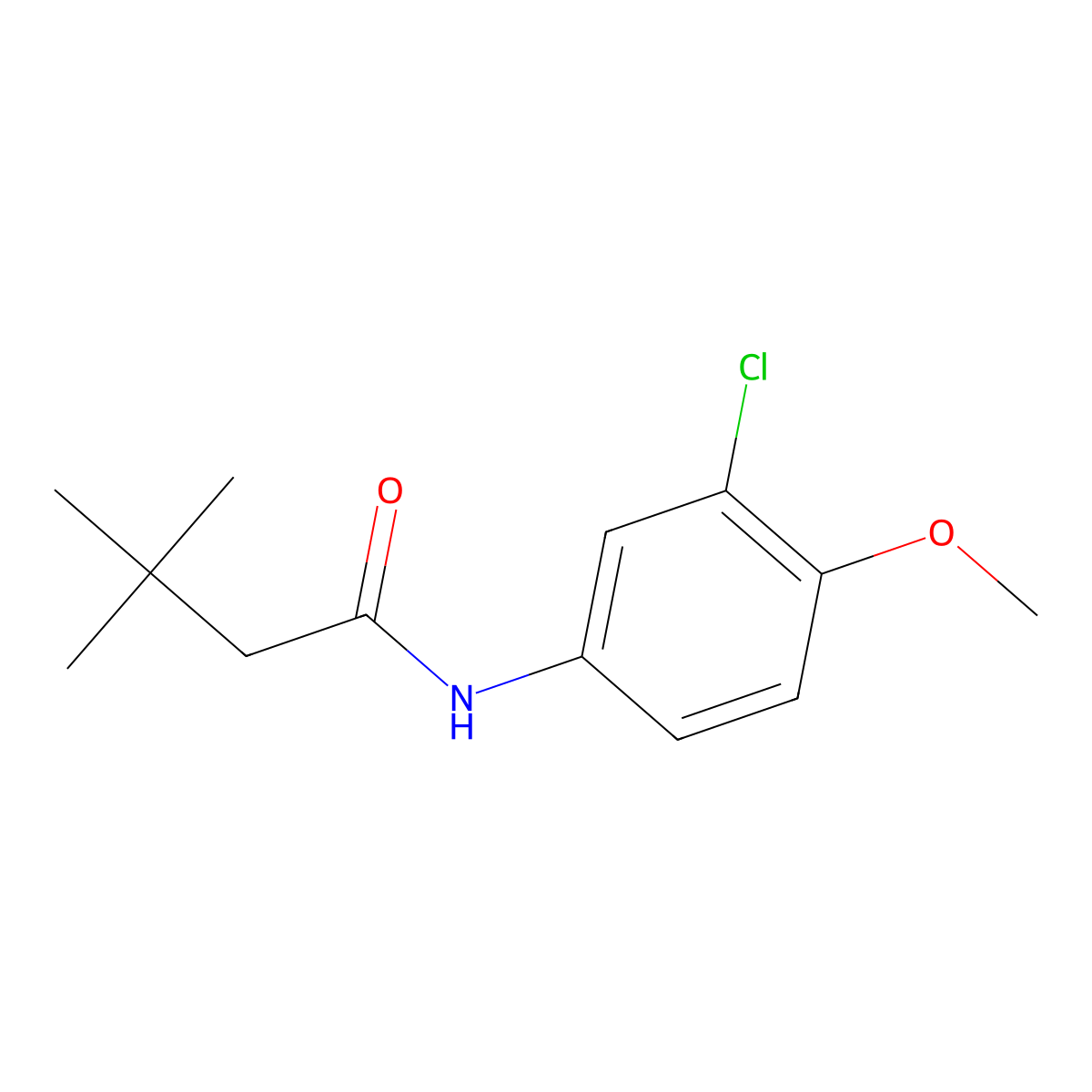 N-(3-chloro-4-methoxyphenyl)-3,3-dimethylbutanamide molecular structure, CAS 569636-55-1