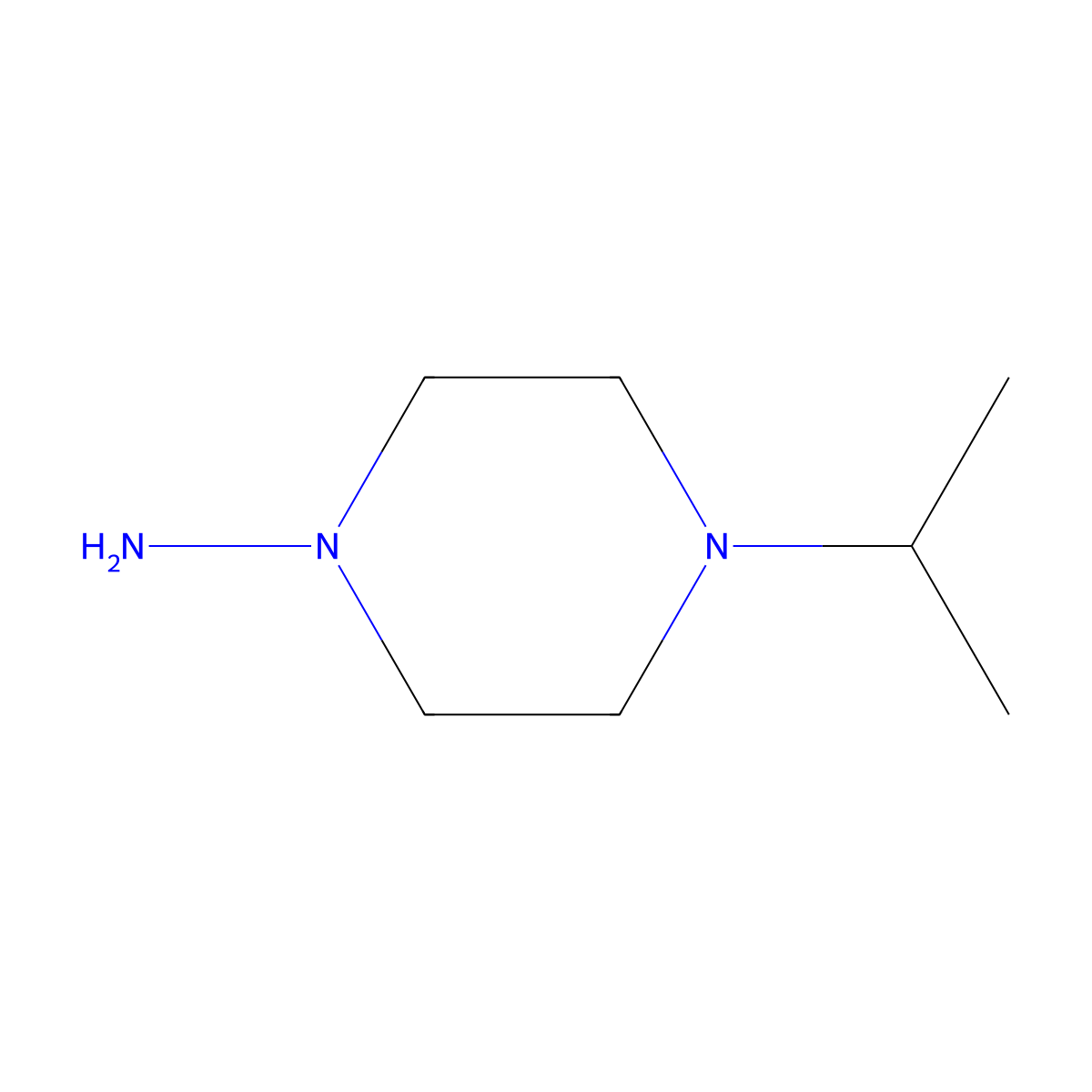 4-(Propan-2-yl)piperazin-1-amine molecular structure, CAS 56964-44-4