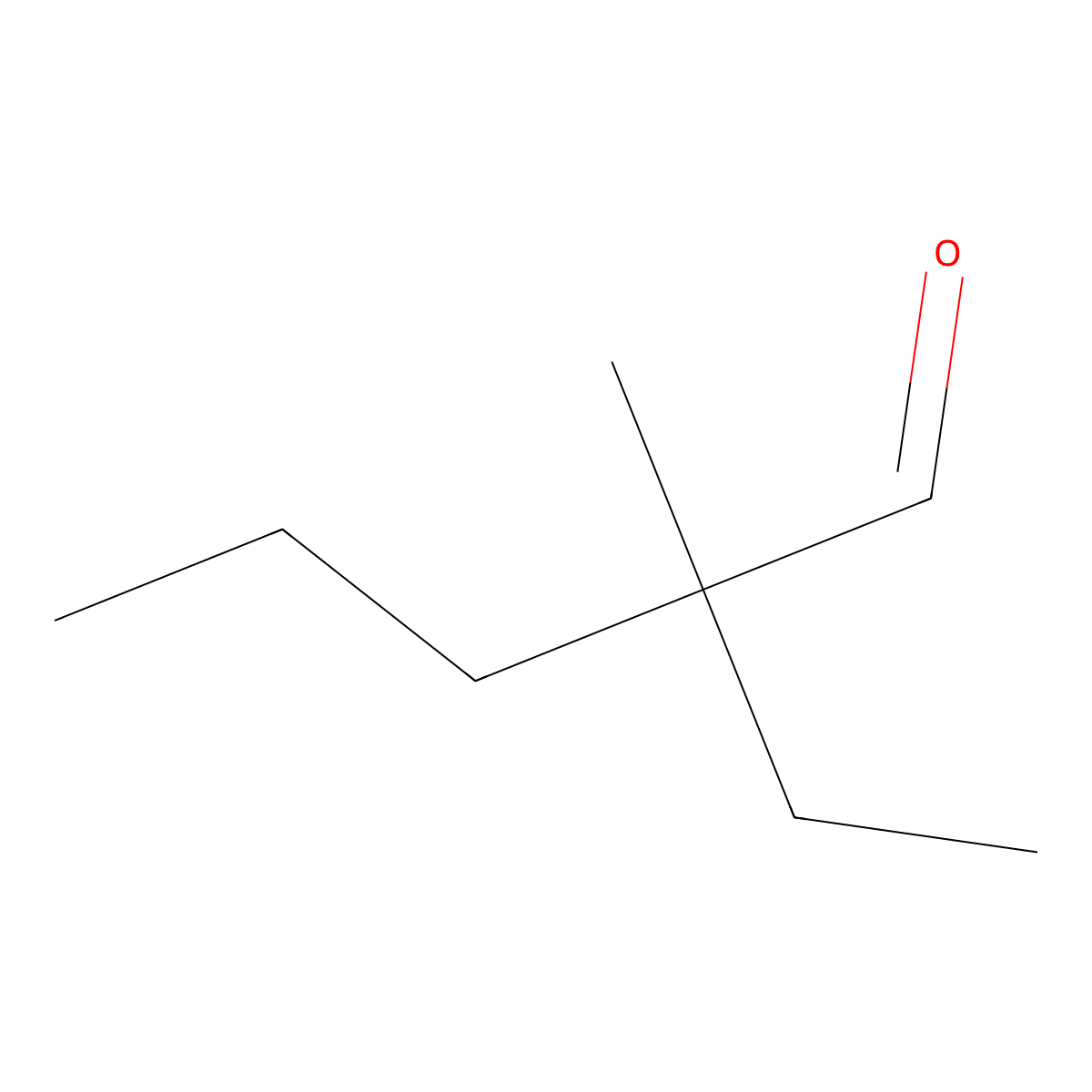 2-Ethyl-2-methylpentanal molecular structure, CAS 56964-62-6