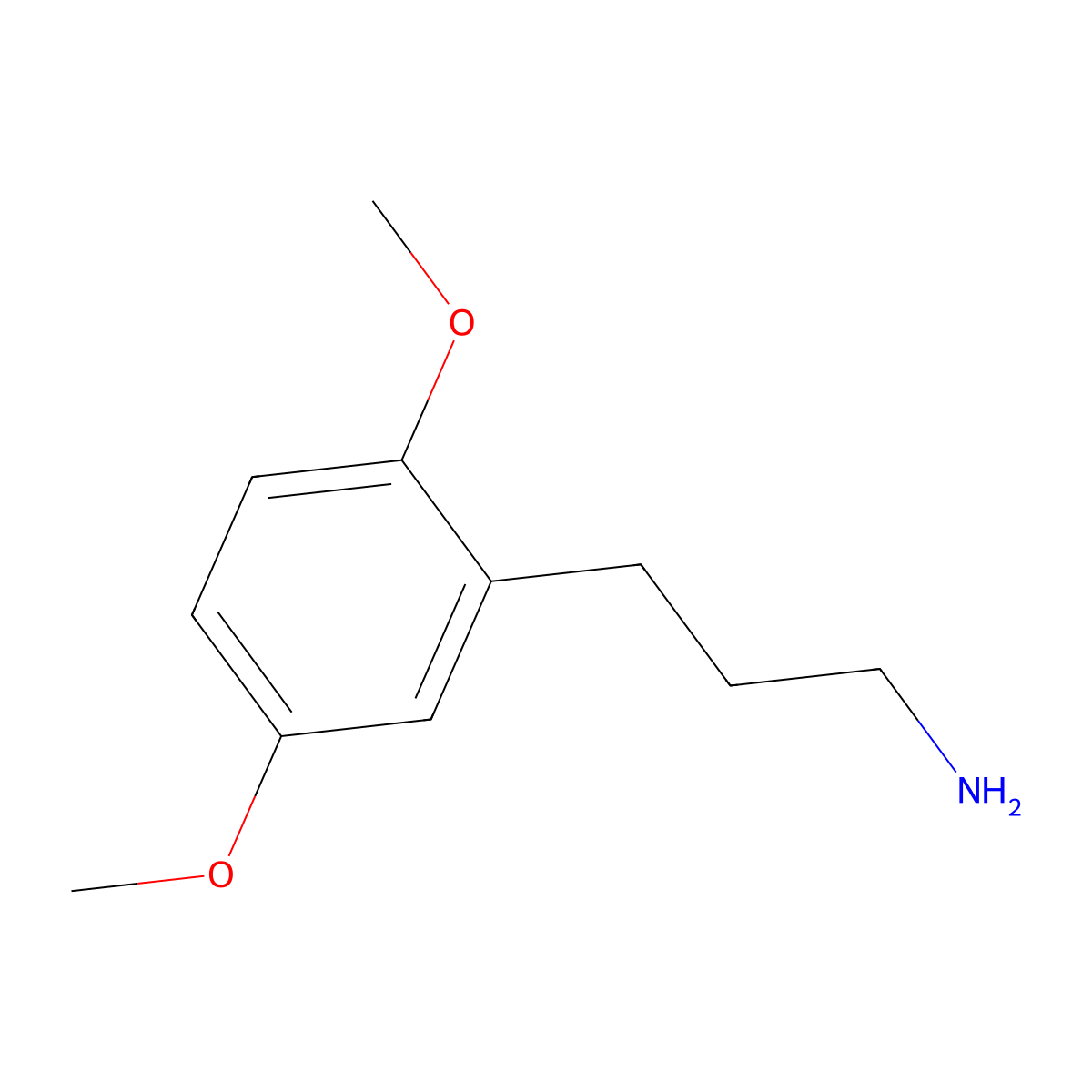 3-(2,5-Dimethoxyphenyl)propan-1-amine molecular structure, CAS 56966-37-1