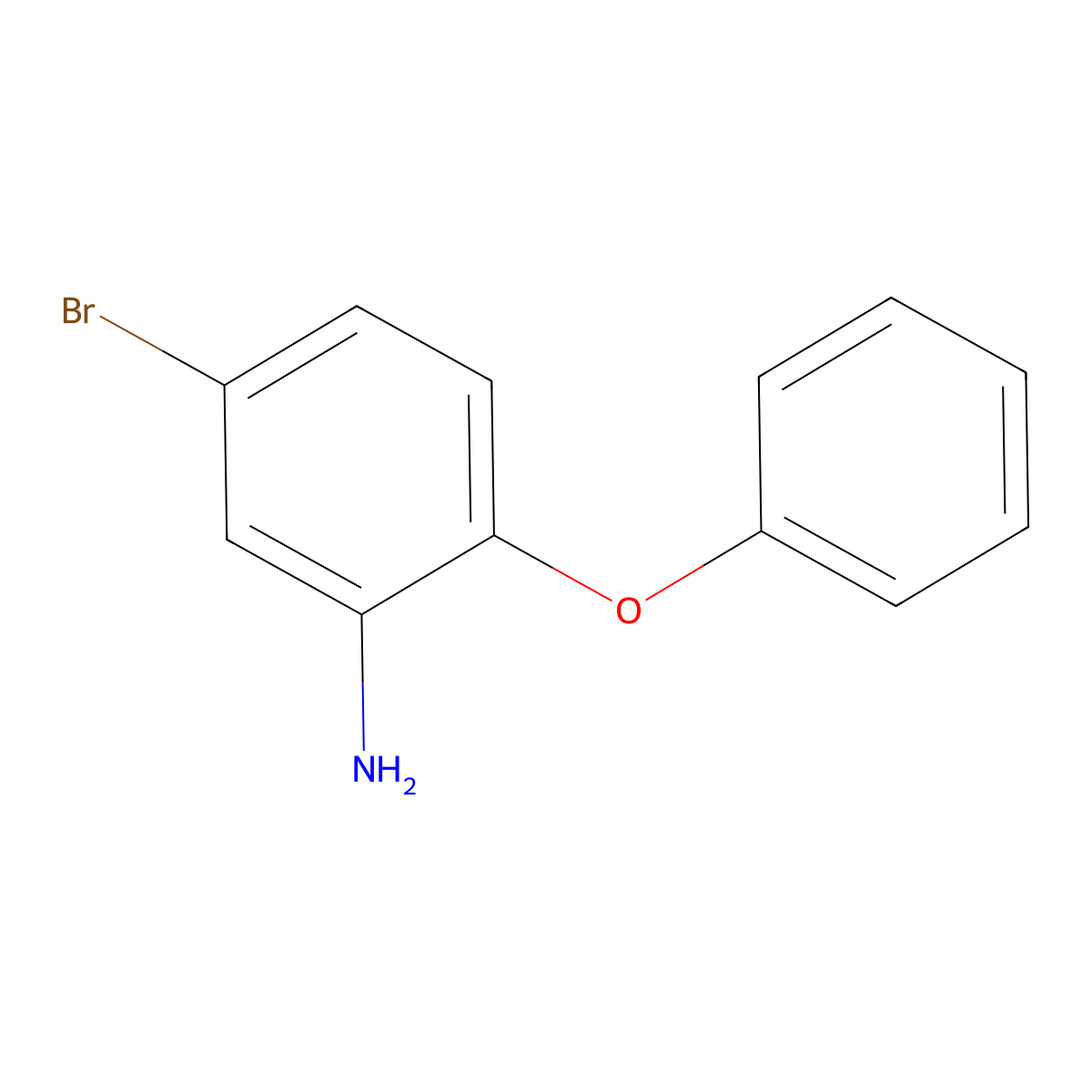 5-Bromo-2-phenoxyaniline molecular structure, CAS 56966-45-1