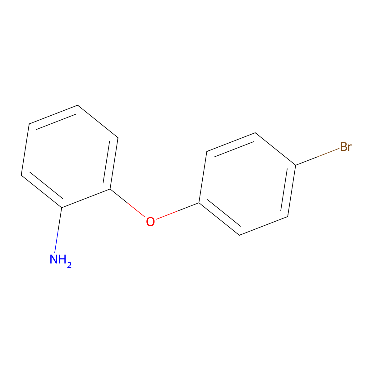 2-(4-Bromophenoxy)aniline molecular structure, CAS 56966-46-2