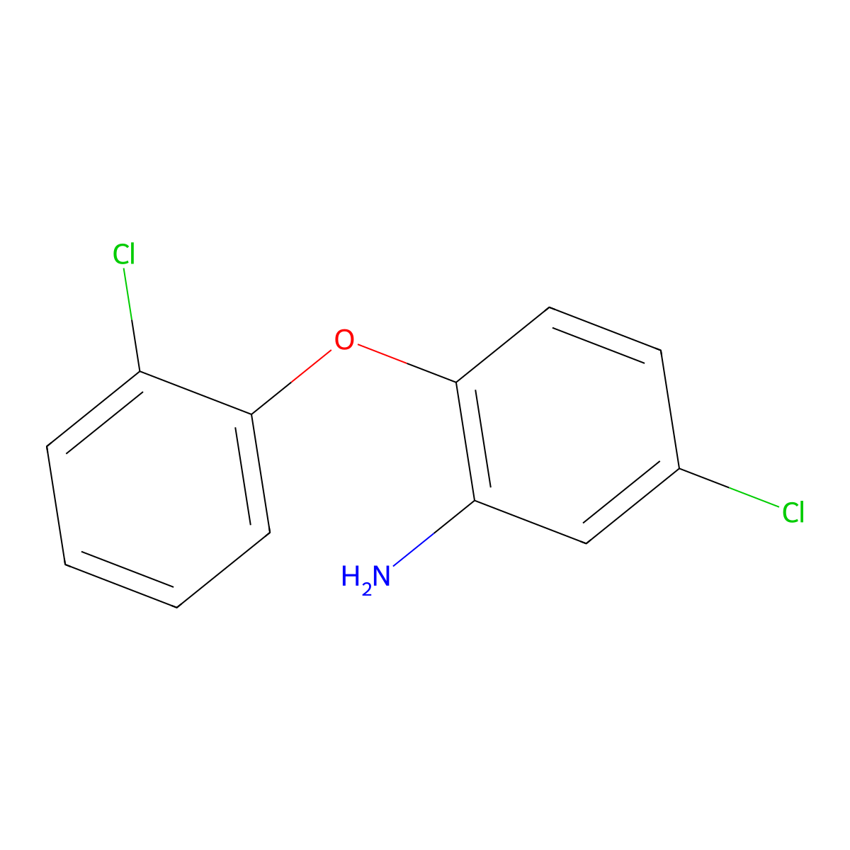 5-Chloro-2-(2-chlorophenoxy)aniline molecular structure, CAS 56966-48-4