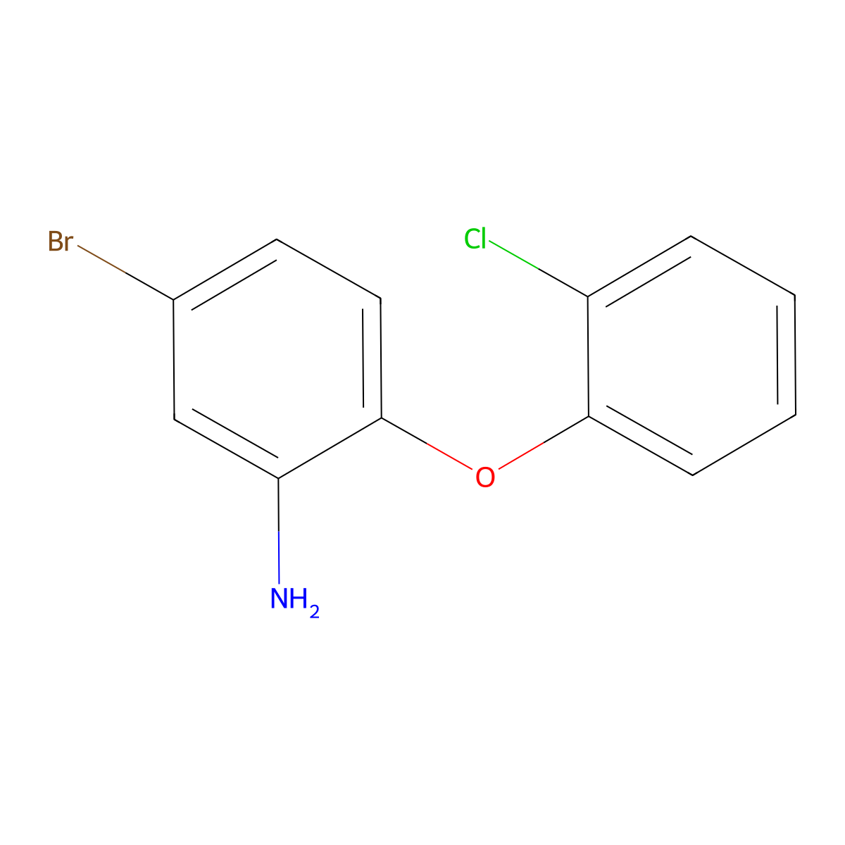 5-Bromo-2-(2-chlorophenoxy)aniline molecular structure, CAS 56966-50-8