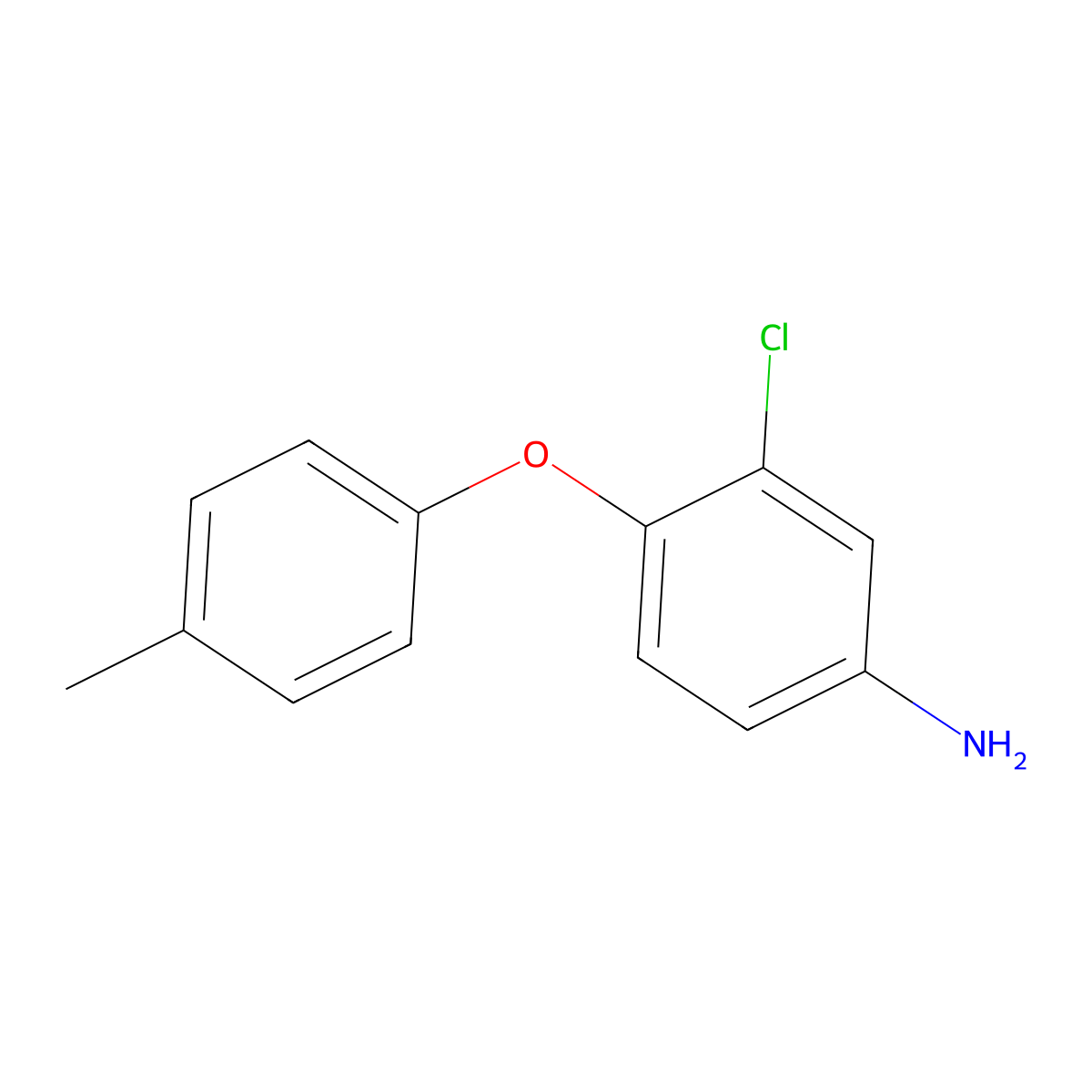 3-Chloro-4-(4-methylphenoxy)aniline molecular structure, CAS 56966-55-3