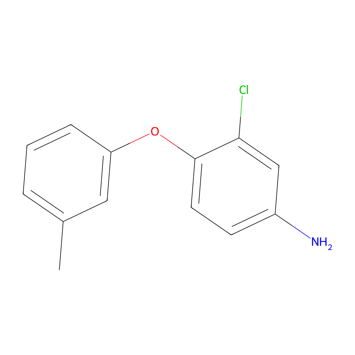 3-Chloro-4-(3-methylphenoxy)aniline molecular structure, CAS 56966-56-4