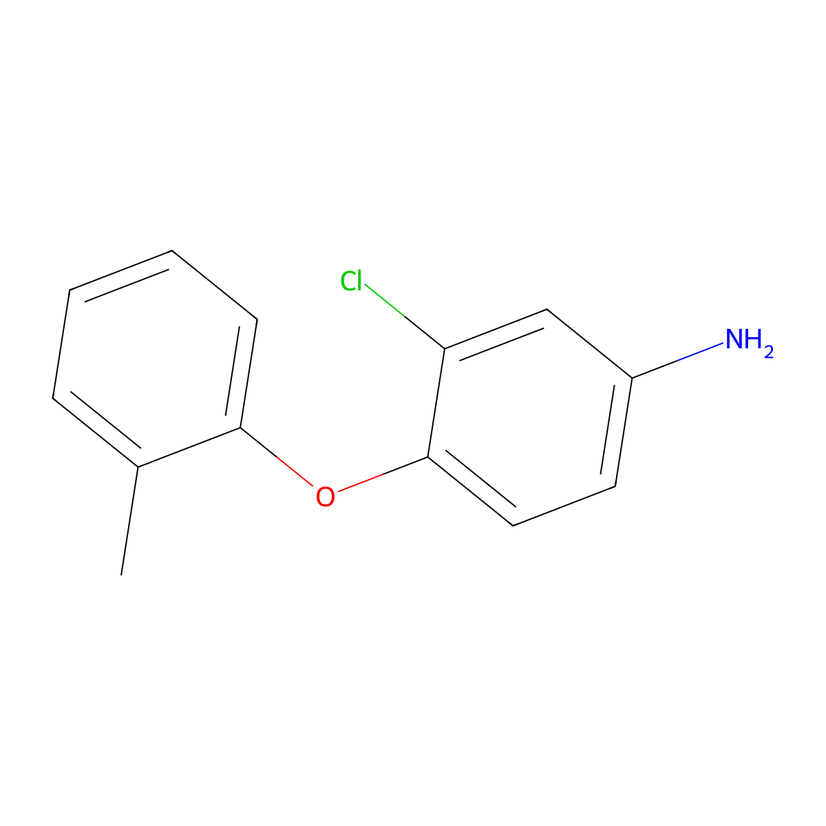 3-Chloro-4-(2-methylphenoxy)aniline molecular structure, CAS 56966-57-5
