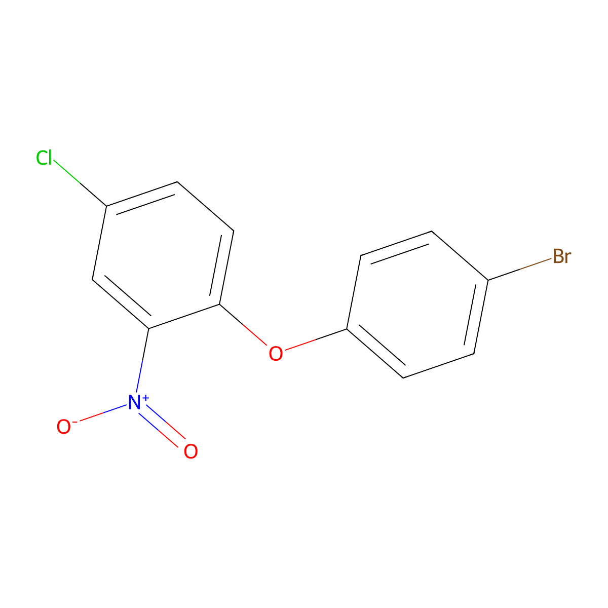 1-(4-Bromophenoxy)-4-chloro-2-nitrobenzene molecular structure, CAS 56966-65-5
