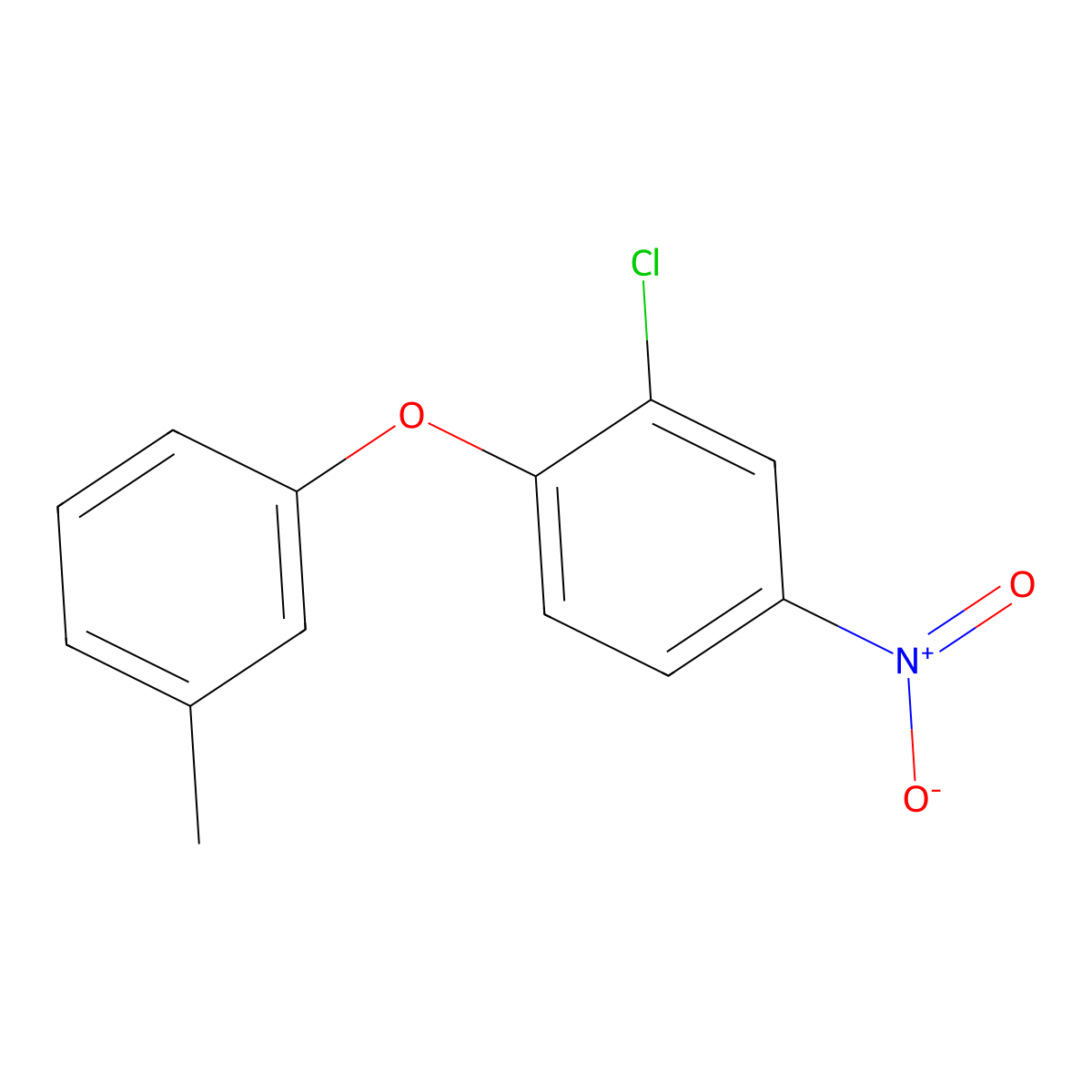 2-Chloro-4-nitro-1-(m-tolyloxy)benzene molecular structure, CAS 56966-71-3