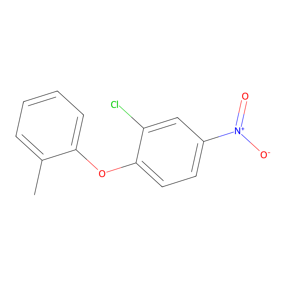 Benzene, 2-chloro-1-(2-methylphenoxy)-4-nitro- molecular structure, CAS 56966-72-4