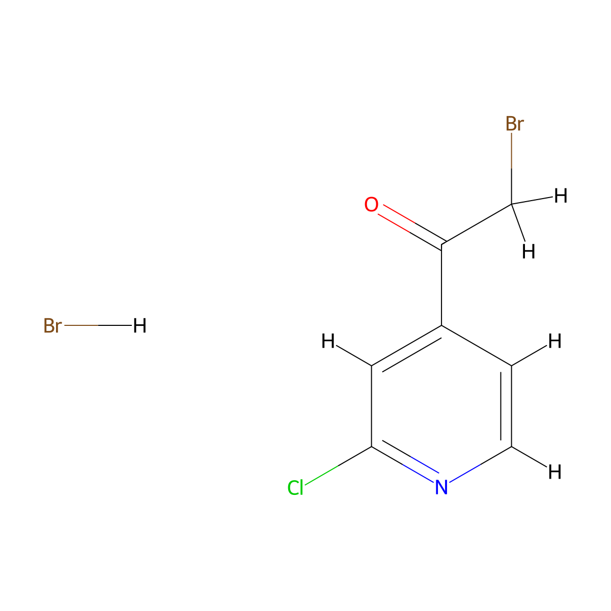 2-Bromo-1-(2-chloropyridin-4-yl)ethanone hydrobromide molecular structure, CAS 569667-89-6