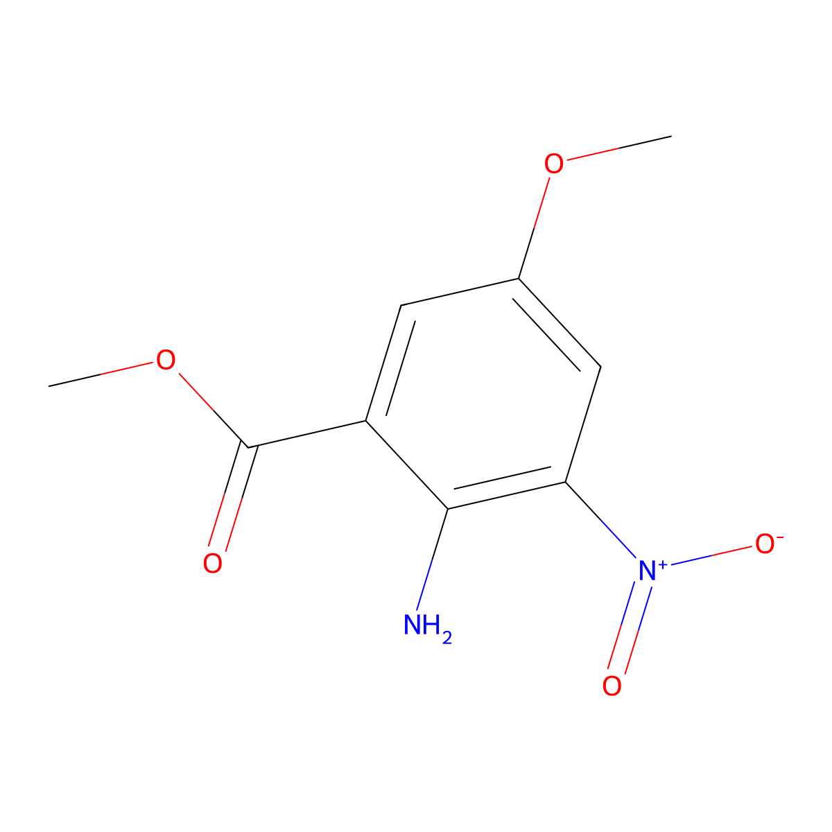 Methyl 2-amino-5-methoxy-3-nitrobenzoate molecular structure, CAS 569668-23-1