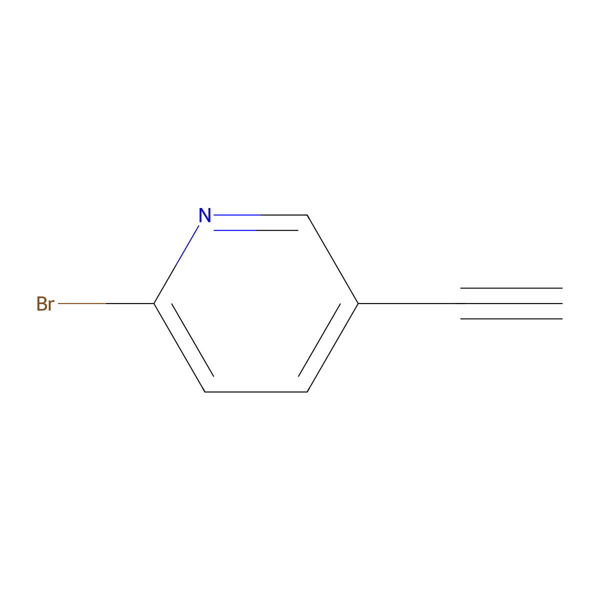 2-Bromo-5-ethynylpyridine molecular structure, CAS 569672-28-2