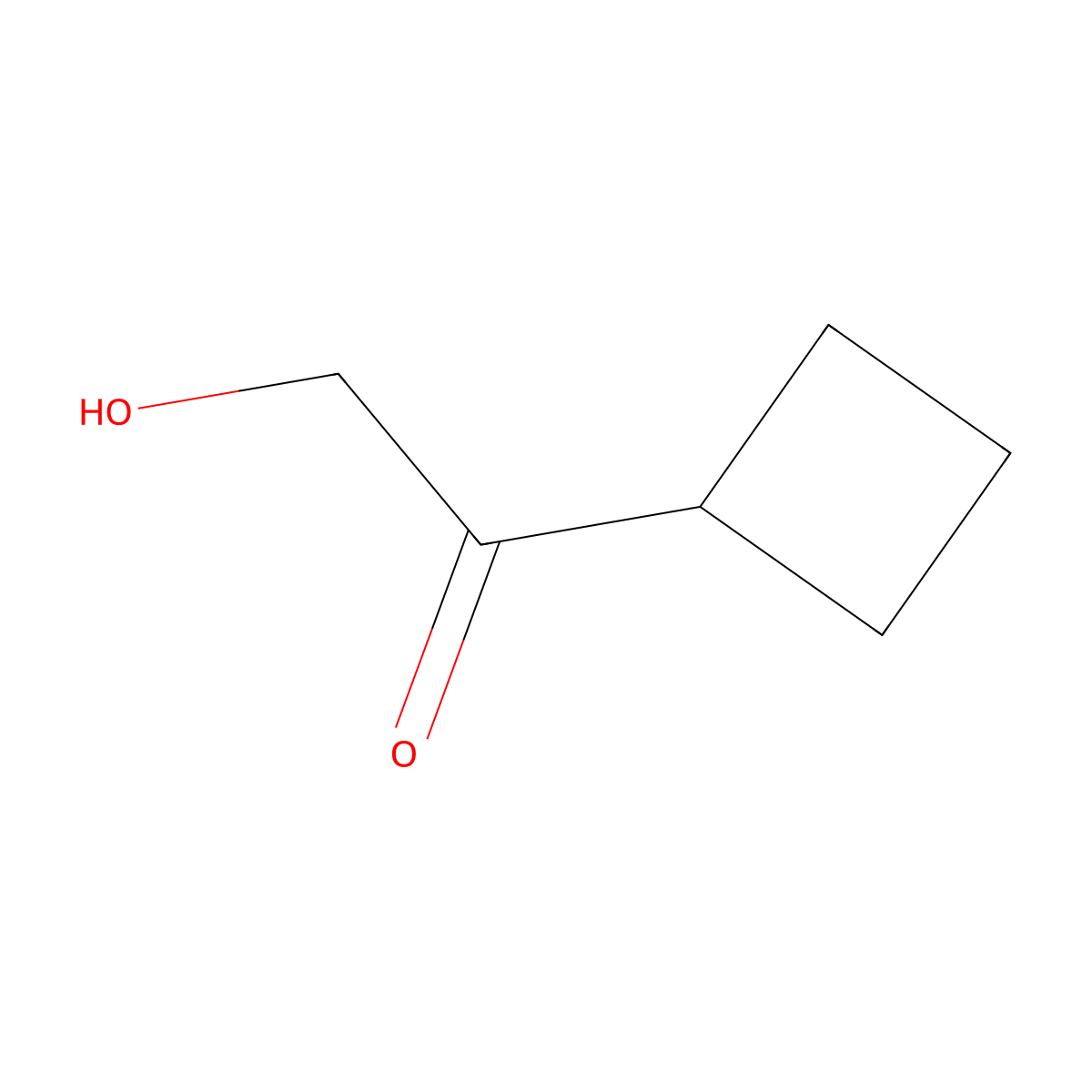 1-Cyclobutyl-2-hydroxyethan-1-one molecular structure, CAS 569679-33-0