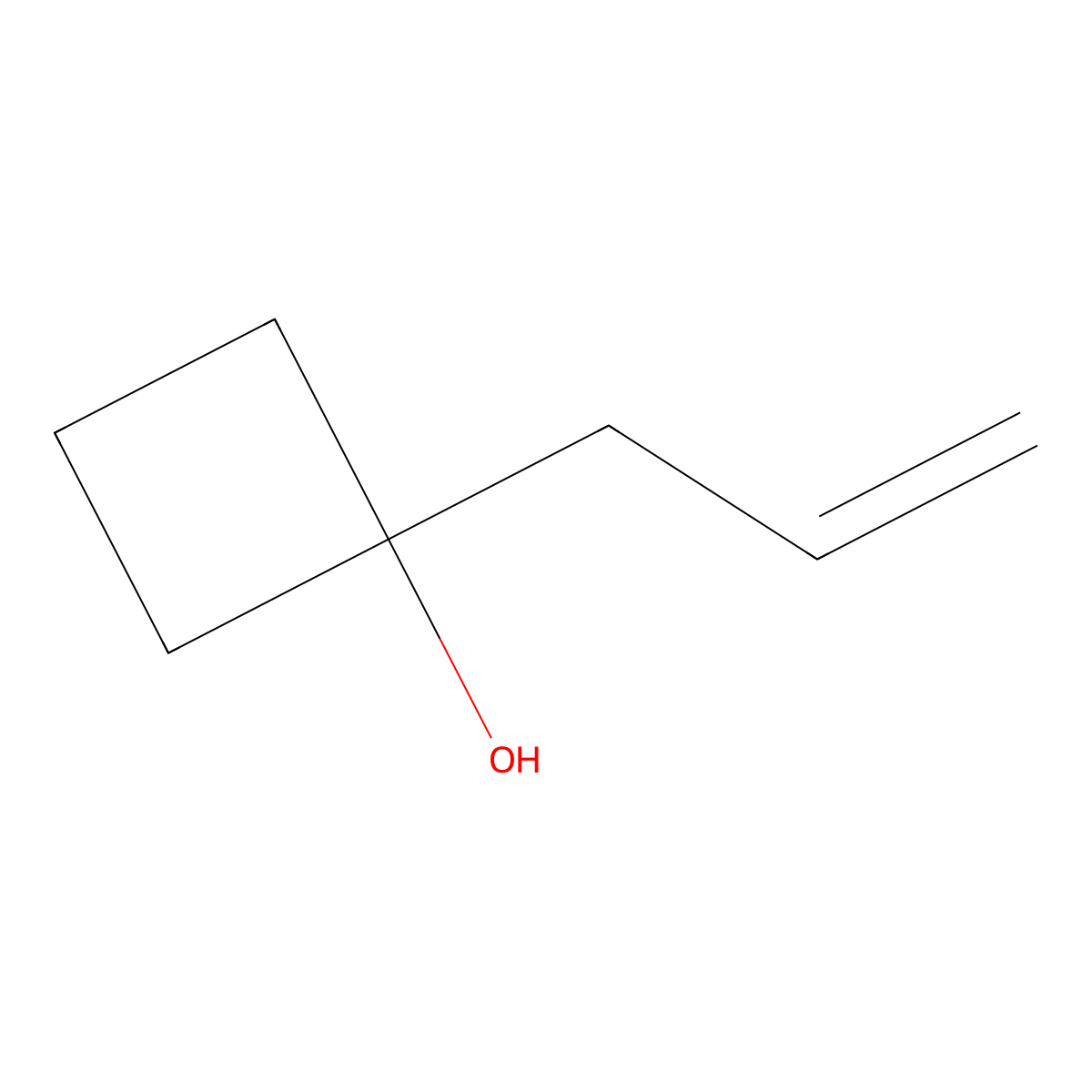1-(Prop-2-en-1-yl)cyclobutan-1-ol molecular structure, CAS 569679-43-2