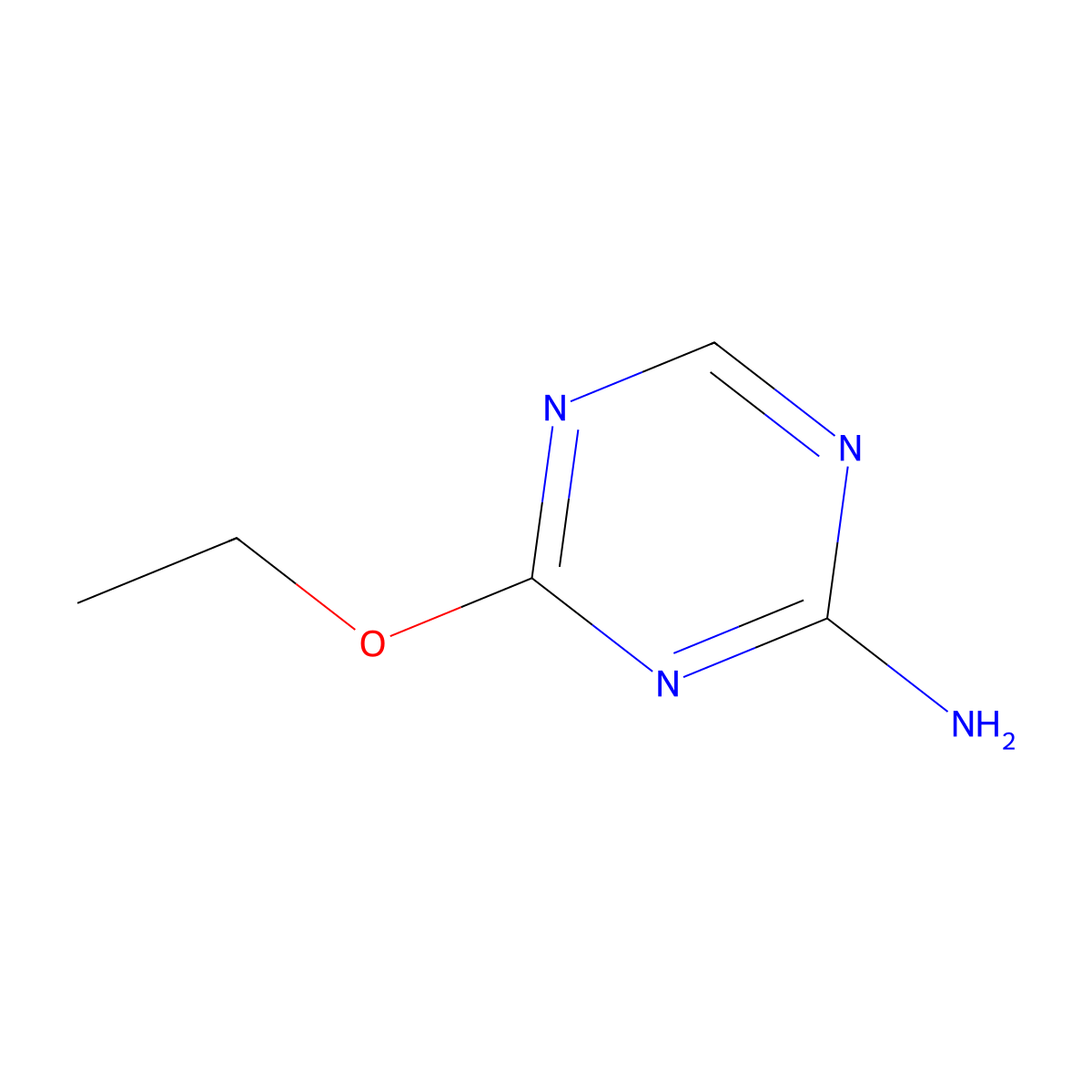 4-Ethoxy-1,3,5-triazin-2-amine molecular structure, CAS 56968-40-2
