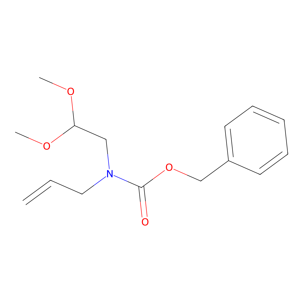 Benzyl allyl(2,2-dimethoxyethyl)carbamate molecular structure, CAS 569682-60-6