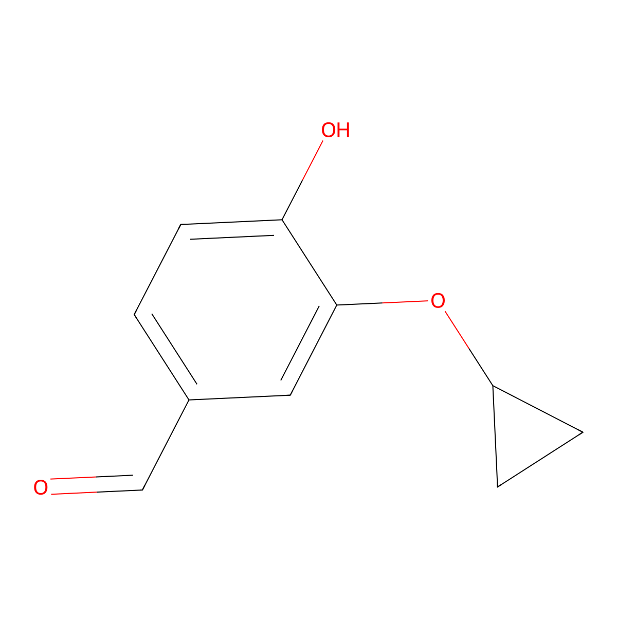 3-Cyclopropoxy-4-hydroxy-benzaldehyde molecular structure, CAS 569685-48-9